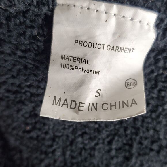 Taylor Karssen Womens Black White Star Cardigan Sweater S Small Soft Cozy Plushy - Picture 8 of 10